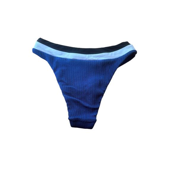 Seafolly Slice Of Splice Ultramarine High Waisted Swimwear Bikini Bottom Size 8 - Picture 6 of 9